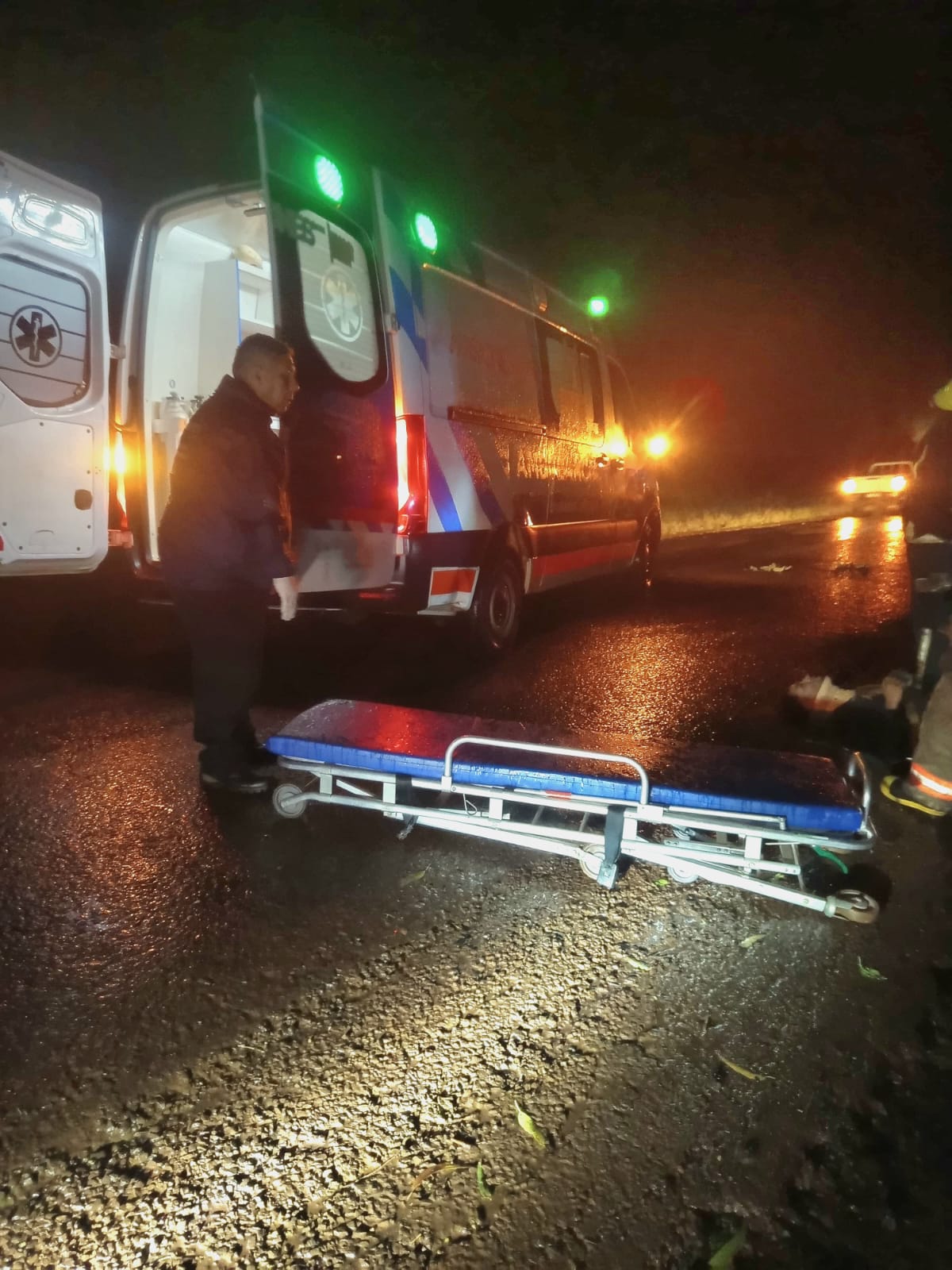Despiste de una motocicleta sobre la Ruta Provincial 17 dejó dos heridos en 9 de Julio 3